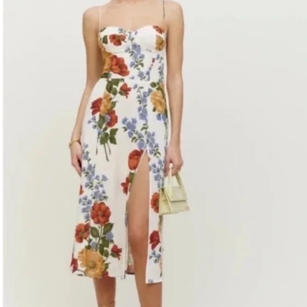 Reformation Floral Juliette Midi Dress in Formosa